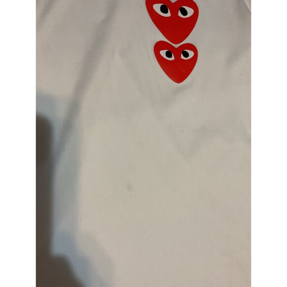 New Fashion Men's White w/ 3 Hearts - Size Medium - Picture 2 of 4